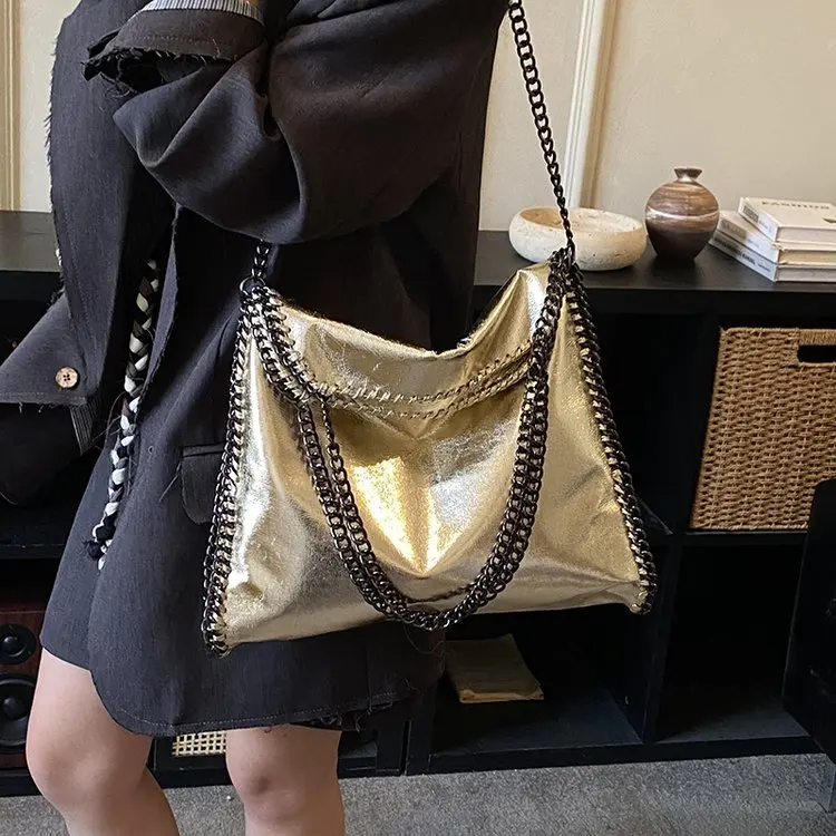 

Новая модная сумка-цепочка 2026 года: складная, высококачественная, на плечо, вместительная, женская, для поездок на работу