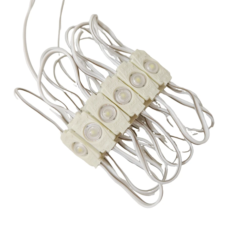 SMD 2835 литьевой модуль DC12V 0,3 Вт 1 светодиодный одиночный мини-модуль с линзой водонепроницаемый IP65 супер яркая подсветка знака