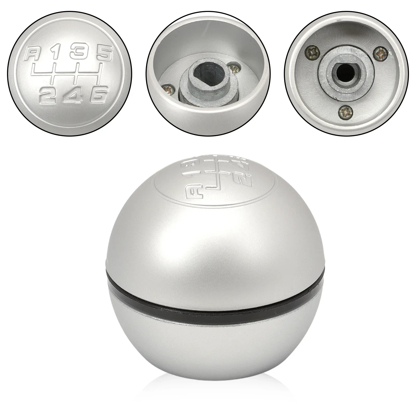 

6-скоростная ручка переключения передач, совместимая с Alfa Romeo Giulietta 2010-2018, серебристая