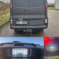 1 or 2pc Led License Plate Light For 2001-2014 Renault Trafic II III Vauxhall Opel Vivaro A/B 16-21 Nissan Primastar NV300 Fiat