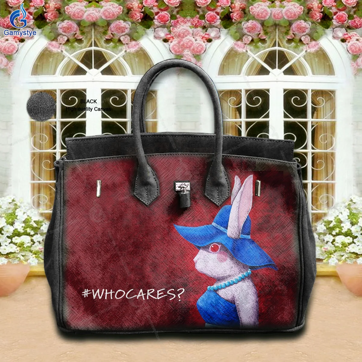 

Street Artisc Hand Draw A cute rabbit wearing a hat Bag Togo Leather Cowhide For women Handbags Designer Shoulder Bag Multicolor