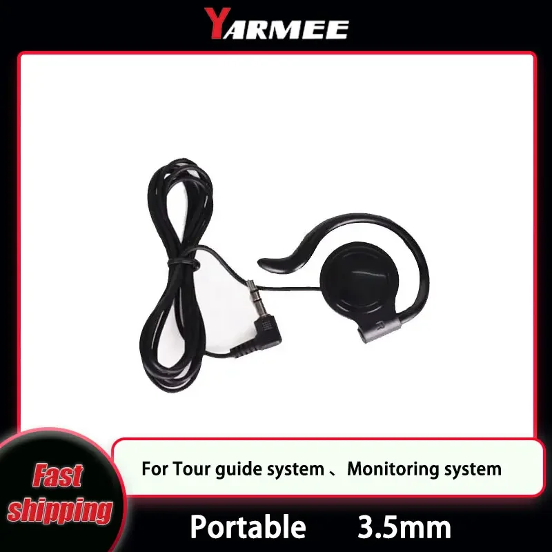 YARMEE Headphones 3.5mm Plug Headset For Monitoring system Radio Tour Guide System Audio guide Earphones Earbud Headset With Mic