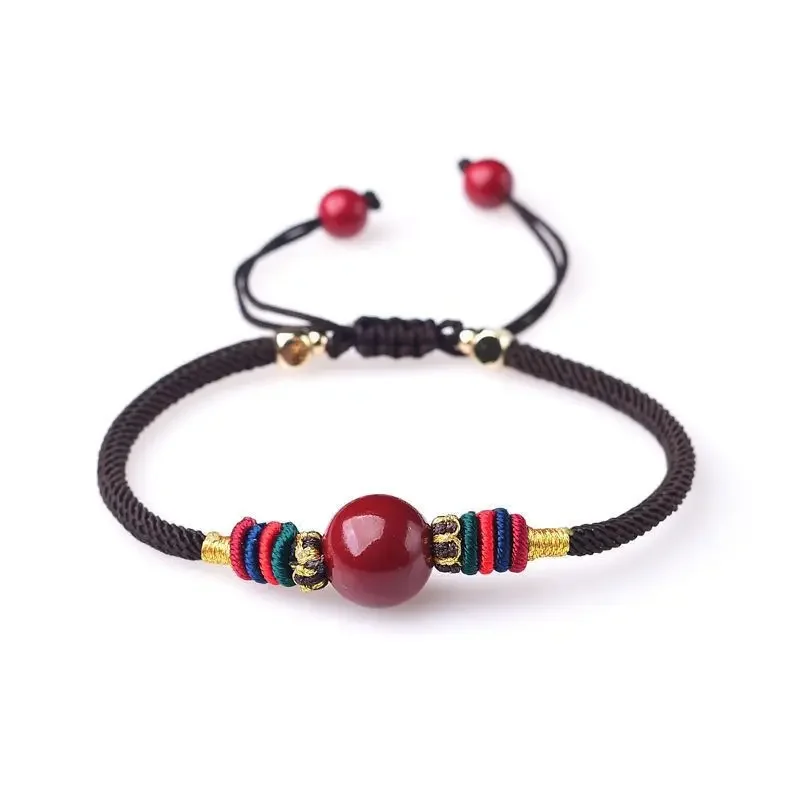 Mineral Woven Red Rope Bracelet This Year Lucky Bead Couple's Premium Attracts Wealth To Ward Off Evil Jewelry