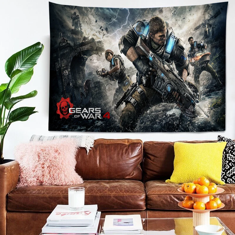 

Gears Of War Printed Large Wall Tapestry Hanging Tarot Hippie Wall Rugs Dorm Art Home Decor