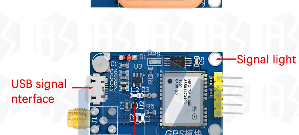 GPS Neo-6m Satellitenpositionierungsmodul Entwicklungsboard NEO-7M 7M NEO-8M NEO-9M für Arduino STM32 C51 51 MCU Mikrocontroller – Detail 13