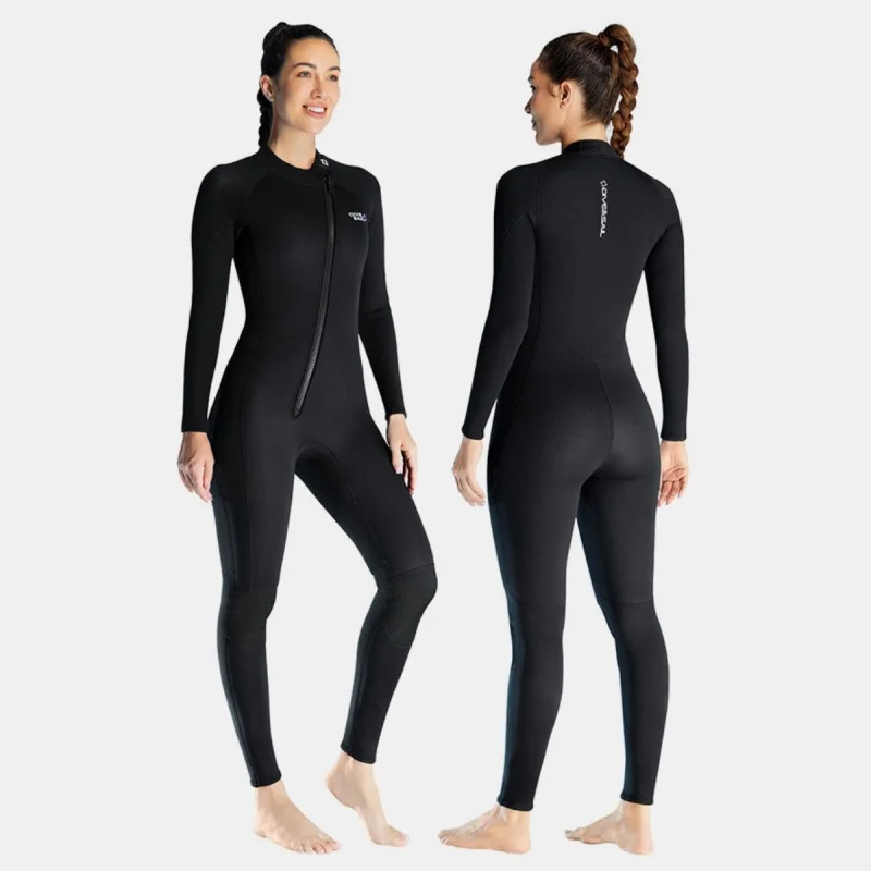 

1.5mm Oblique Front Zipper Neoprene One-Piece Full Wetsuit For Women Diving Surfing Suits Snorkeling Freediving Swimming