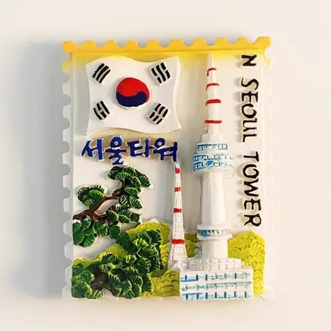 한국 기념품 제주 냉장고 자석, N 서울 타워, 결혼 선물, 숭례문 냉장고 스티커