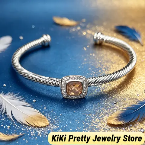 New Fashionable Open Bracelet with Zirconia of Different Colors,EffortlessElegance for Daily & Special Wear