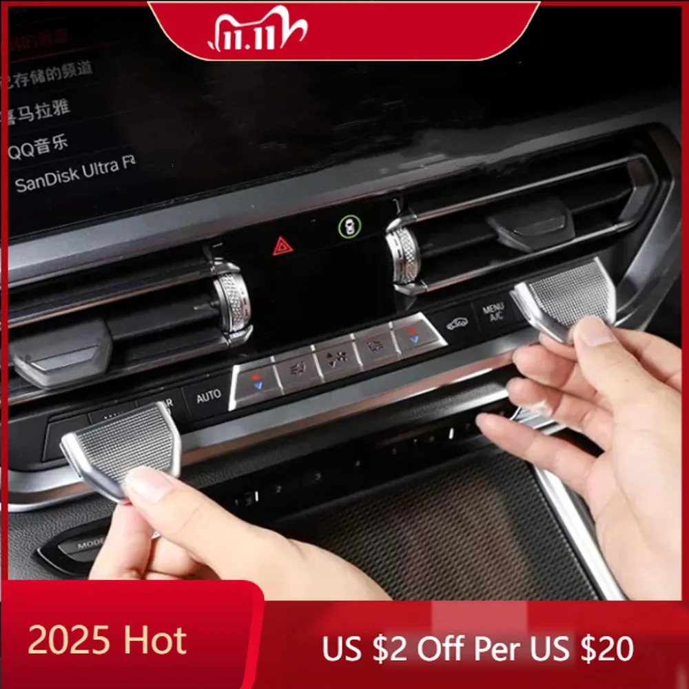 Горячие эмблемы для BMW 2 3 4 i3 i4 серии G20 G28 G22 20-24, автомобильный передний задний ряд, зажим для вентиляционного отверстия, зажим для выхода кондиционера