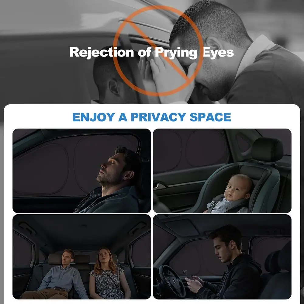 2019-2023 كورولا 6 طبقات لون نافذة السيارة السميك |   مجموعة كاملة من ستائر الخصوصية |   عازل حراري معتيم بنسبة 100% للتخييم والنابي