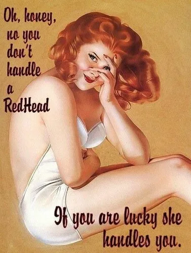 HOT REDHEAD Pinup Retro Metall-Blechschild Poster Plakette Garage Wanddekoration A4