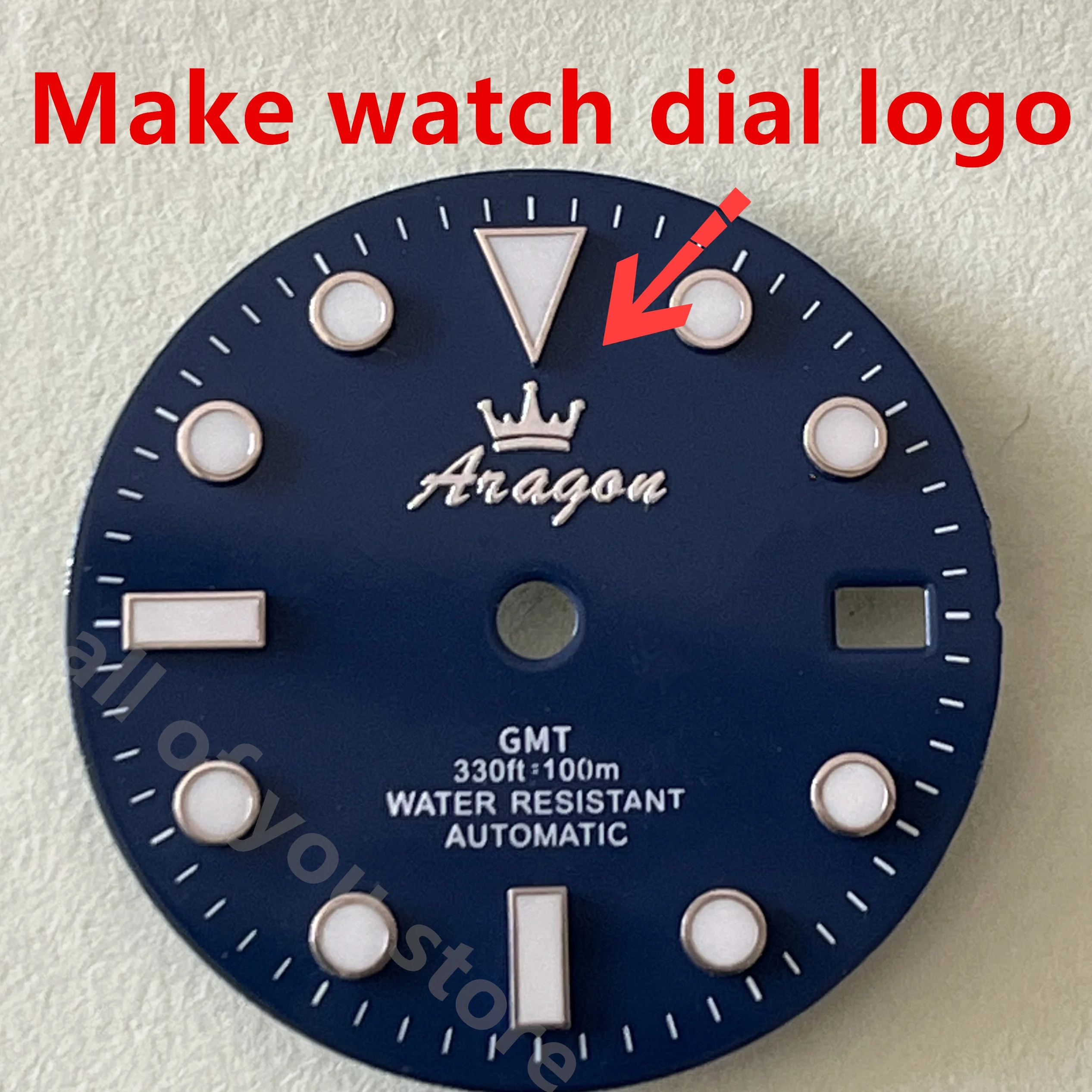 معدن مخصص ساعة الطلب ملصق 28.5 مللي متر ذاتية اللصق الذهب والفضة التسمية الصغيرة العلامة التجارية ثلاثية الأبعاد شعار لساعات شخصية