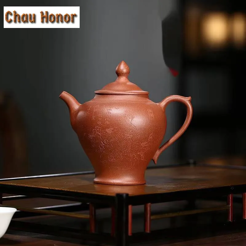 

300ml Authentic Yixing Teapot Purple Clay Pot Famous Beauties Handmade Beauty Pot Raw Ore Mud Kettle Customized Chinese Tea Set
