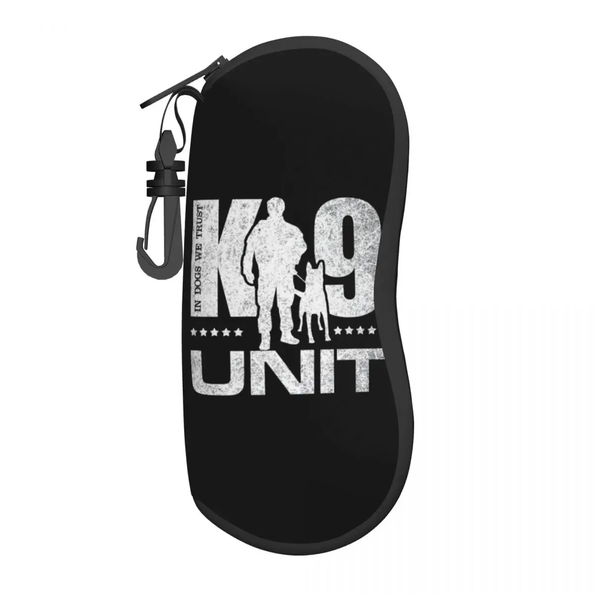 Custom K9 Unit Malinois Shell Glasses Case Unisex Travel Belgian Shepherd Dog Eyeglasses Case Sunglasses Protector Box