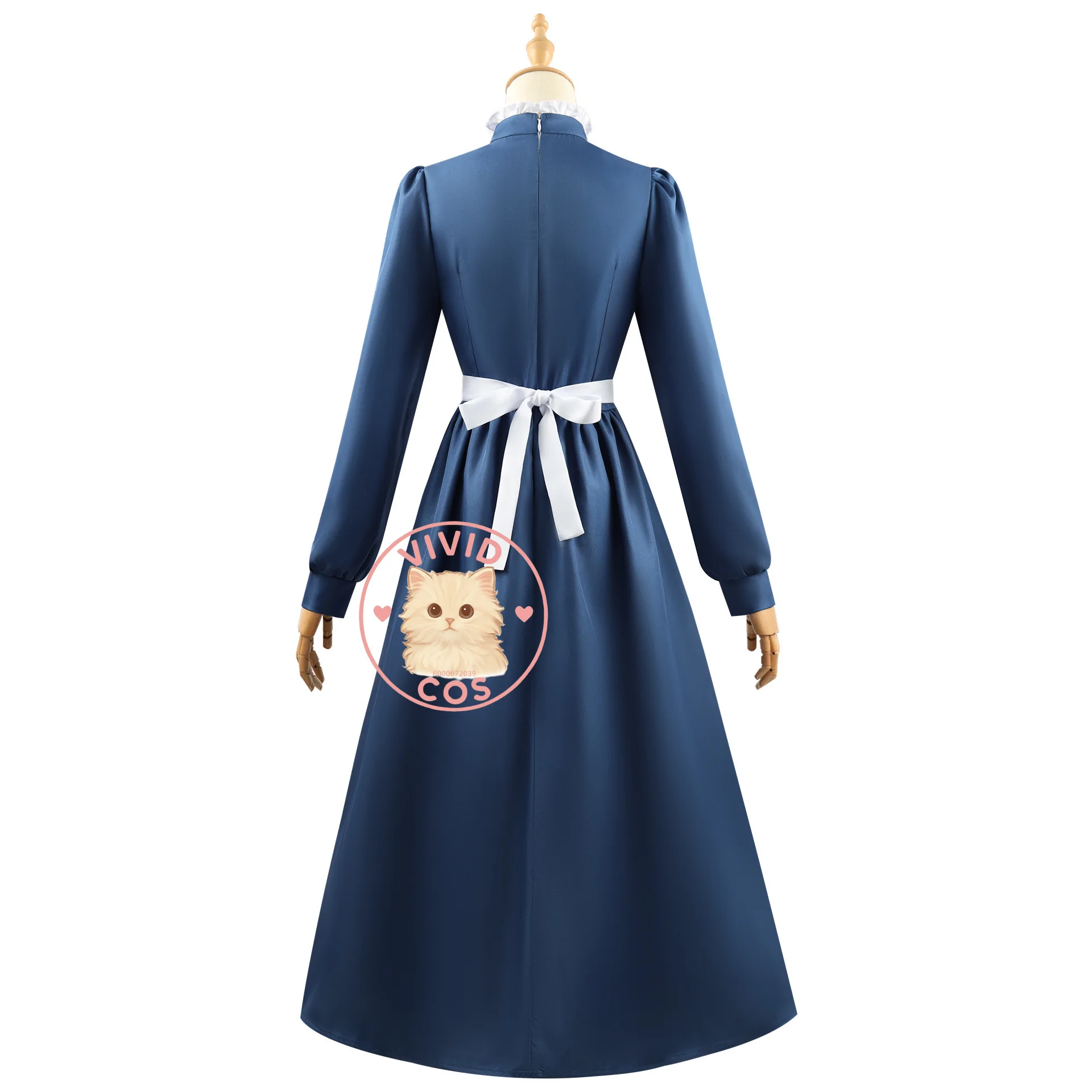 أزياء الفيلم الشعبي صوفي التأثيرية ملابس أنيمي الساخنة فستان خادمة فلبينية زرقاء للنساء البالغات لعب الأدوار الهزلية للهالوين