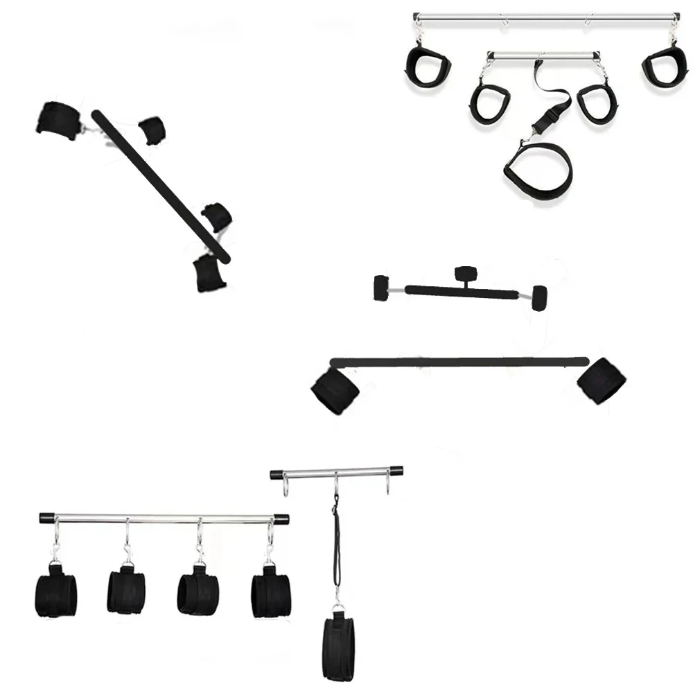 Female BDSM Handcuff Restraint Open Leg Bar Spreader Sex Toy SM Slave Adult Sex Game Harness Neck Collar Hand Ankle Cuffs Kits