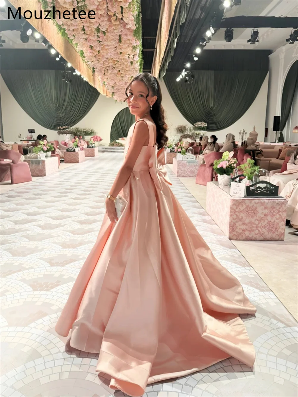 Mouzhetee A-Line Simple O-Neck Sleeveless Pleat Flower Girl Dresses Shiny Girls Birthday Dresses Customized 2026