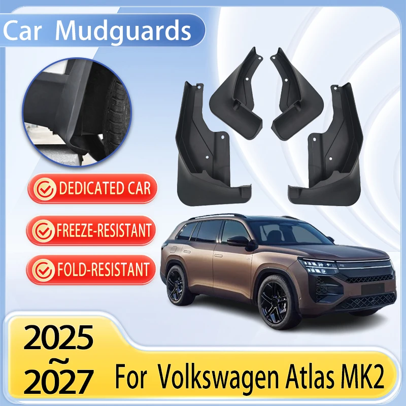

Car Mudguard Part For Volkswagen Atlas MK2 VW Teramont Pro Accessorie 2025~2027 Mudflap Splash Fender Flare Cover Guard Auto Mud