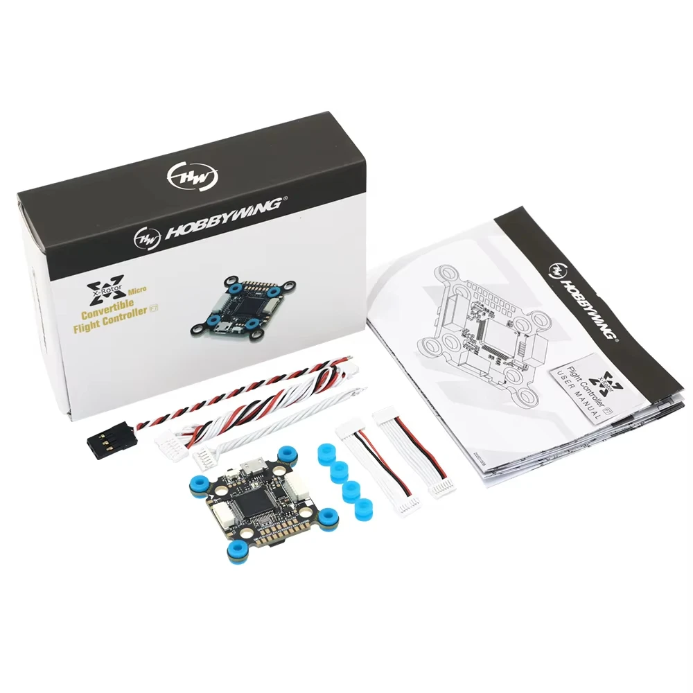 

Комплект Hobbywing Xrotor F7 Convertible Flight Controller Combo и регулятор скорости AM32 45A/65A 4-в-1 G2 ESC для радиоуправляемых FPV-дронов и гоночных самолетов