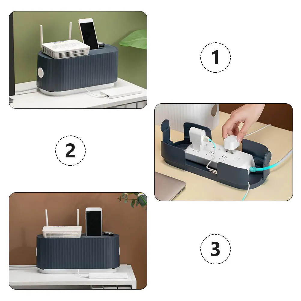 

Cable Storage Box Wire ganizer Power Cord Container Socket Case HIPS Material Durable Easy Use Home Office AC Adapter USB Hub