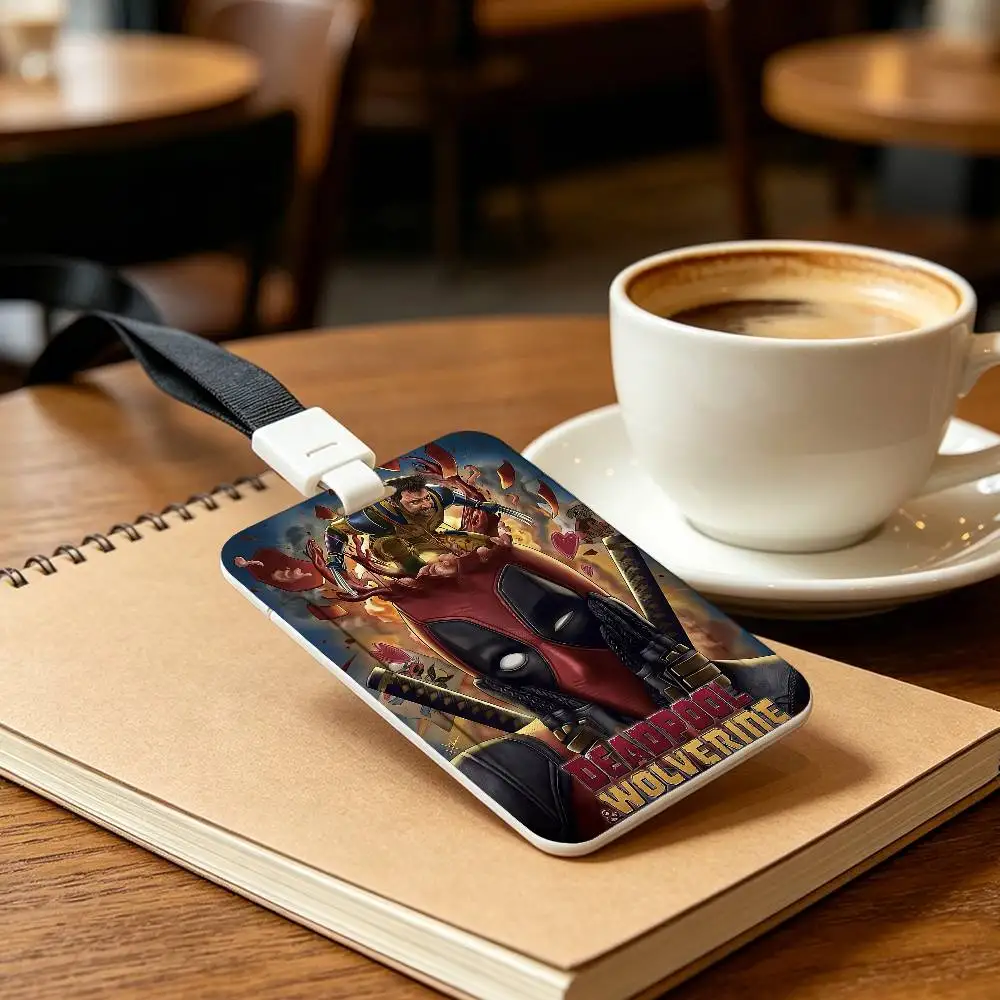 D-Deadpool And W-Wolverine NFC Contactless Sliding Card Sleeve For Student Cards, Bus Cards, ID Cards, And Work Permits
