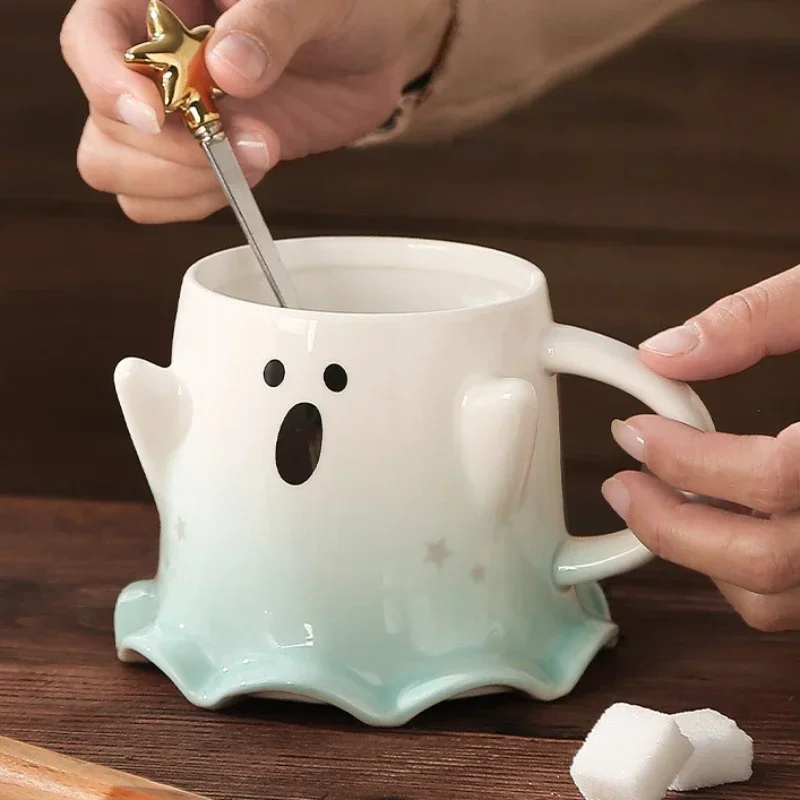 Halloween Ghost Ceramic Water Cup Magic Phantom Elf Mug Creative Coffee Cup Strange Couple Cup Gift Choice
