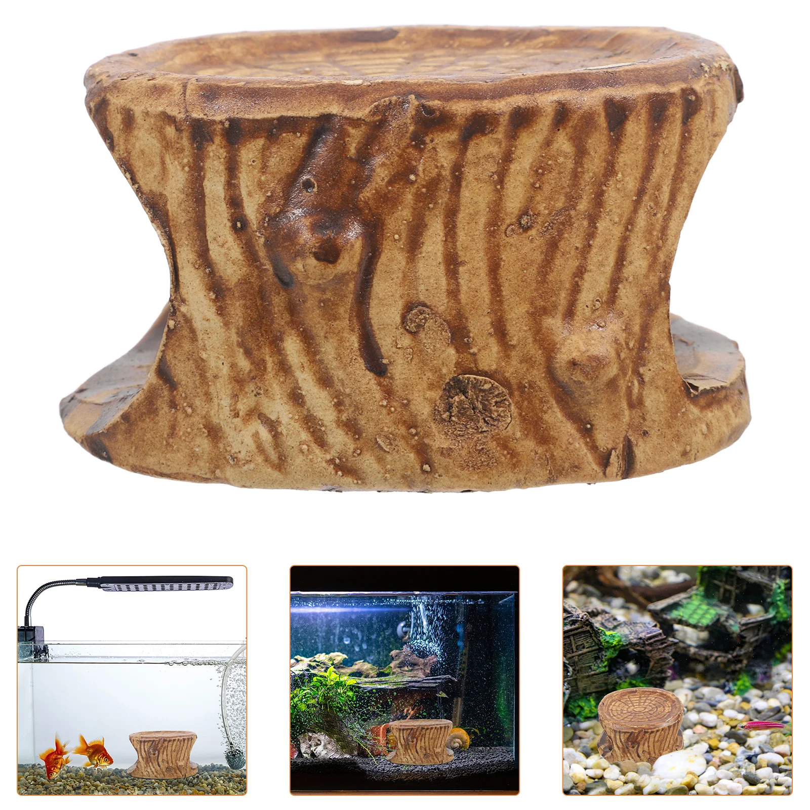 

Ceramic Fish Shelter Aquarium Durable Cylinder Cave Hideout Fish Tank Decoration Breeding Cones Natural Aquarium Decor