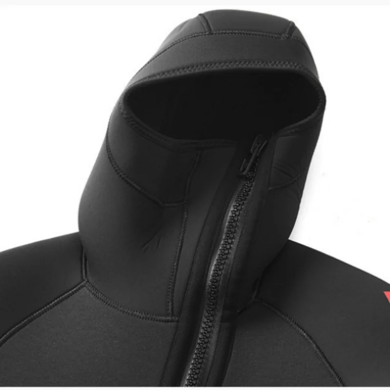 Men\'s 7mm Neoprene Wetsuit One-piece Scuba Diving Spearfishing Suit Wetsuits Hoodie Underwater Fishing Snorkeling Swimming Suit