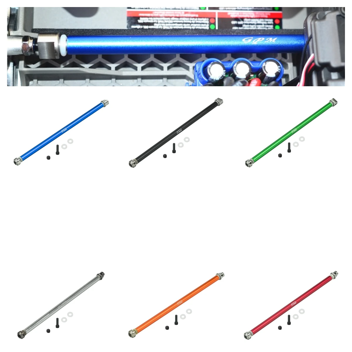 

GPM TRAXXAS 1/10 Rustler 4X4 VXL For Stainless Steel+Aluminum Center Drive Shaft
