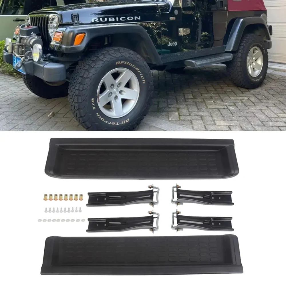 Deski do biegania Nerf Bars Stopnie boczne Szyny schodowe dla Jeep Wrangler TJ 2001 2002 2003 2004 2005 2006 2 drzwi