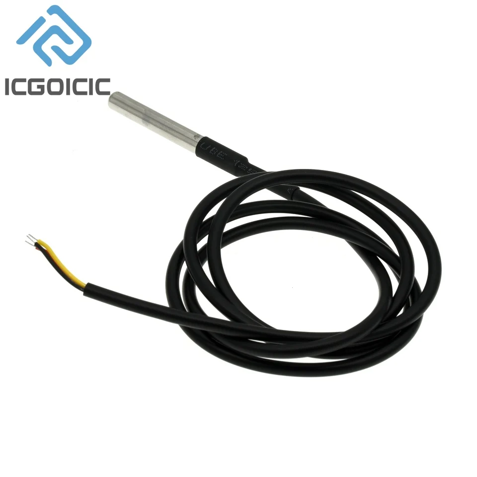 1/10PCS DS18B20 Waterproof Thread Temperature Probe Temperature Sensor Stainless Steel Package 1/2/3/5/10Meter For Arduino