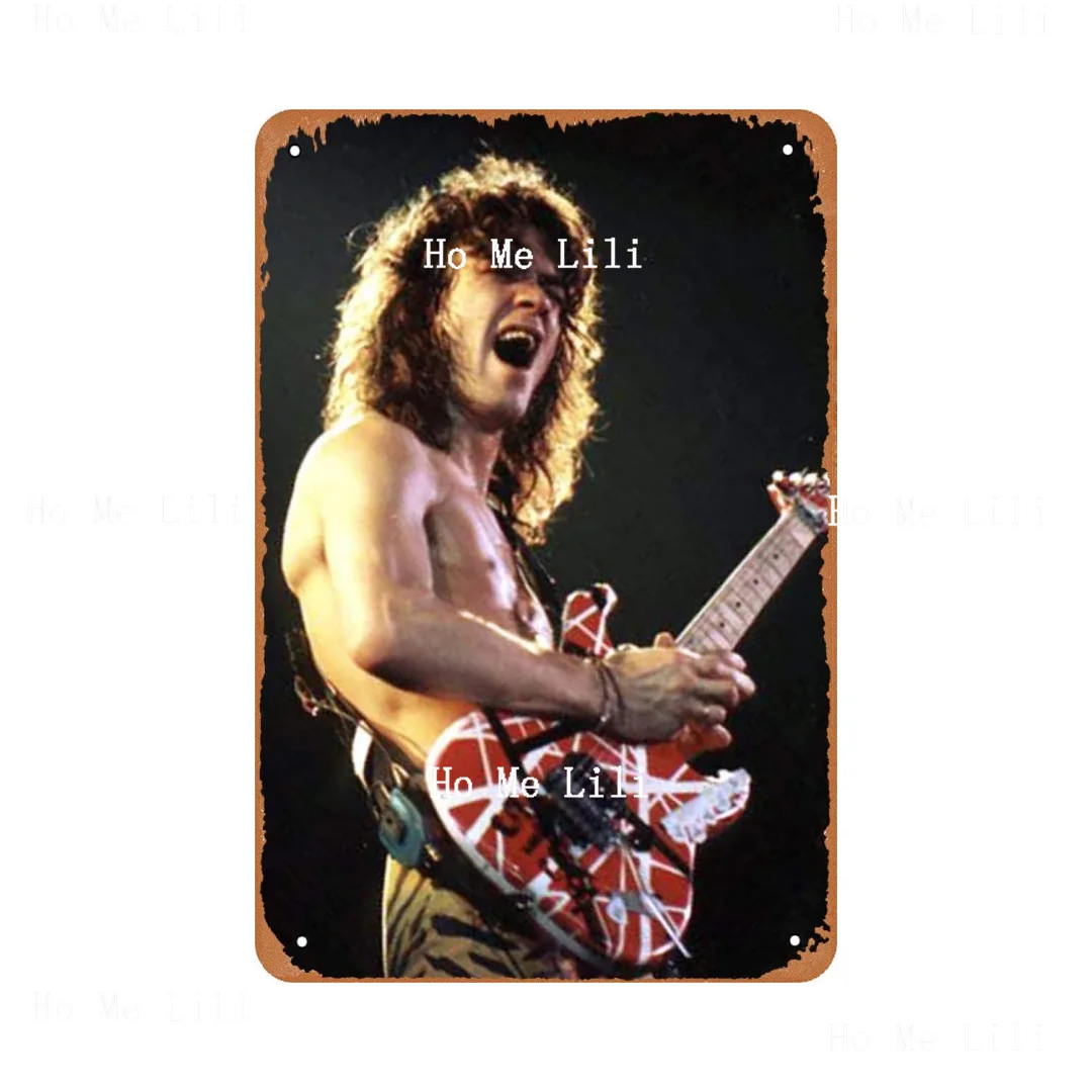 Guitarist Halen Poster Metal Tin Sign Vintage Style Wall Plaque Decor