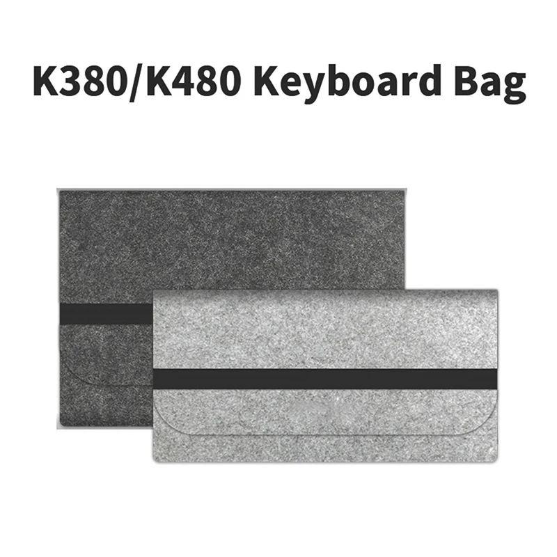 

K380 K480 Keyboard Storage Bag Case Wool Felt Keyboard Sleeve Cover Portable Handbag Carrying Pouch Keyboard Accessories