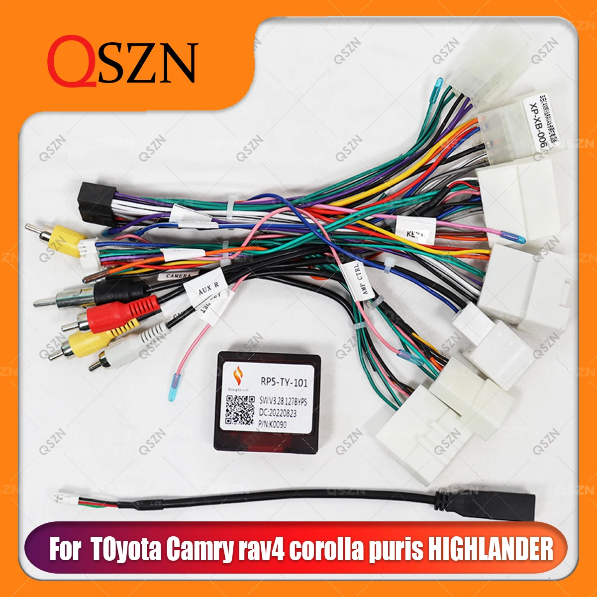 

QSZN Car radio Canbus Box Decoder TY-SS-05 For Toyota Camry rav4 corolla Prius HIGHLANDER Wiring Harness Plug Power Cable