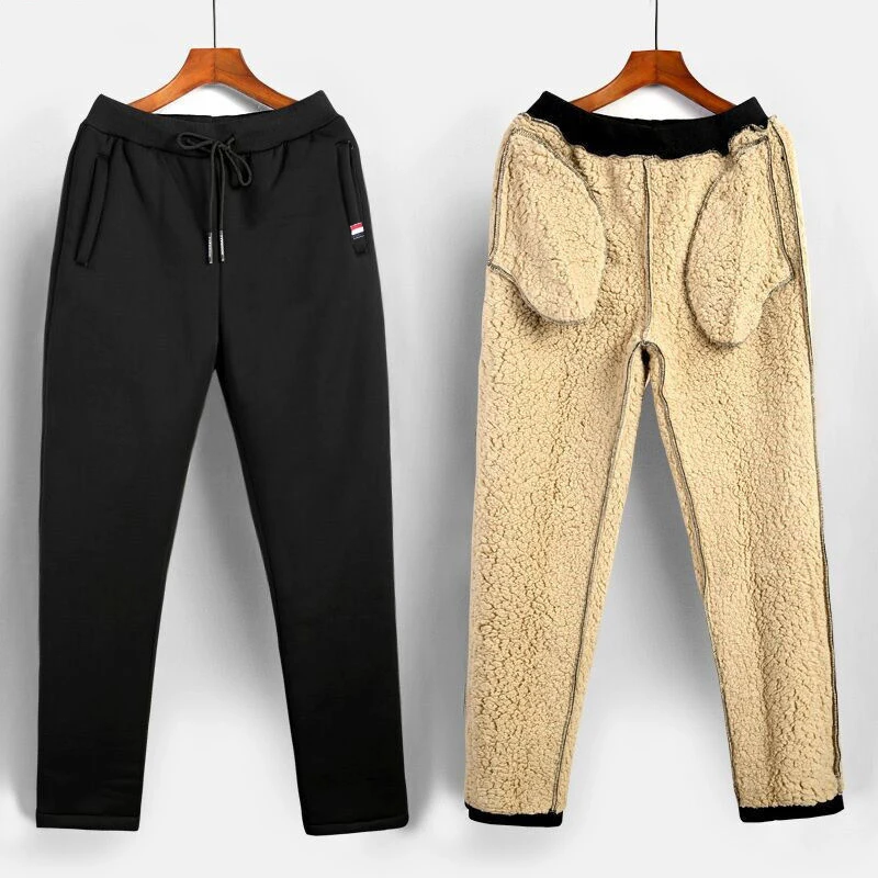 Winter Lambswool Warm Casual Pants Men Fitness Sportswear Tracksuit Bottoms Sweatpants Trousers Track Pants Mens Joggers M-5XL