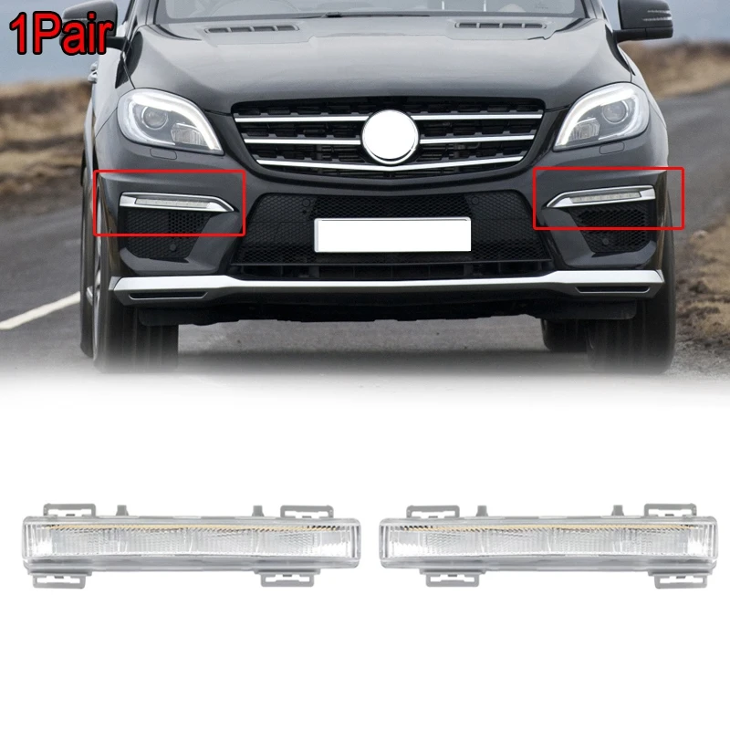 1 Pcs LED DRL Daytime Running Light Lamp For Mercedes Benz W166 ML-Class ML500 X204 ML350 12-15 A2049065401