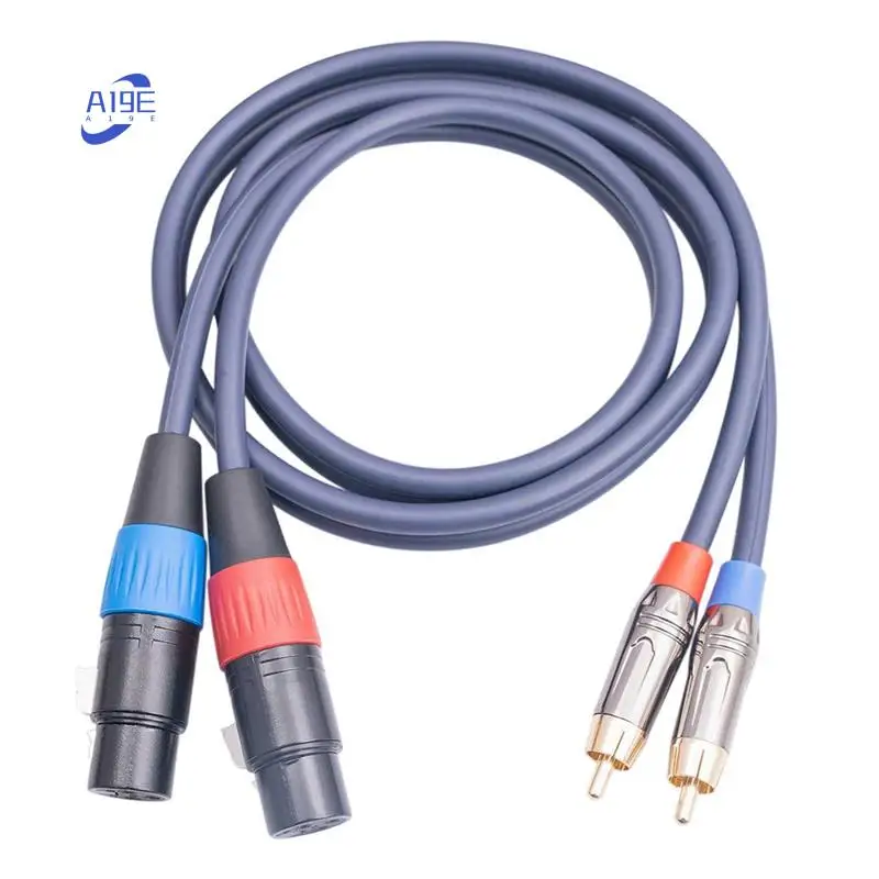 

A19E — двойной кабель XLR — RCA, двойной разъем XLR «мама» — двойной разъем RCA «папа», 2-ма разъема XLR на 2 разъема RCA «папа» Hi-Fi аудиокабель