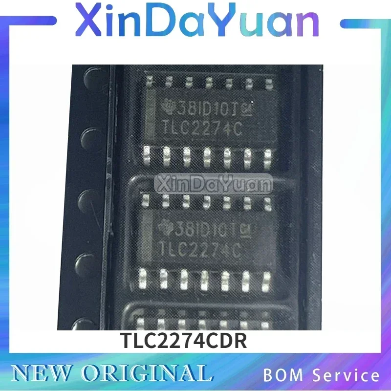 10 pcs  TLC2274CDR TLC2274 TLC2274C SOP-14  Four-channel Operational Amplifier Chip