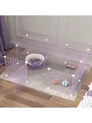 Purple pet fence DIY iron mesh can be freely combined cat cage dog cage hamster cage rabbit cage