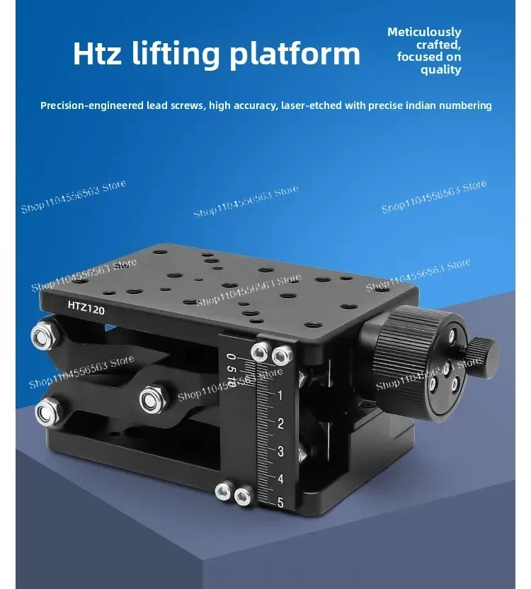 60/110 stroke scissor lift platform, laboratory precision manual displacement stage