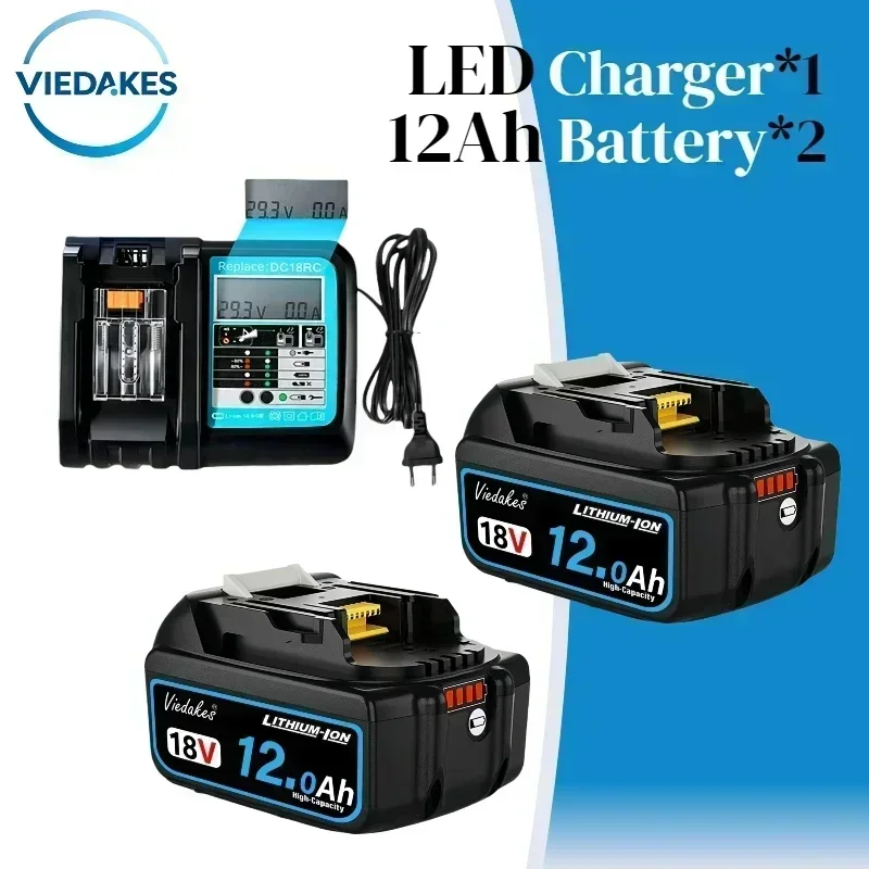 Origineel voor Makita 18V accu BL1860 12000mAh compatibel met DTD173 DHP487 DJV182 professionele accu voor elektrische gereedschappen