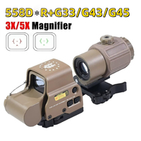 EOT**H 558 DCR Red Dot Sight Hunting Reflex Collimator G33/G43/G45 3X 5X Magnifier Tactical Combo Optics Scopes with QD Lever