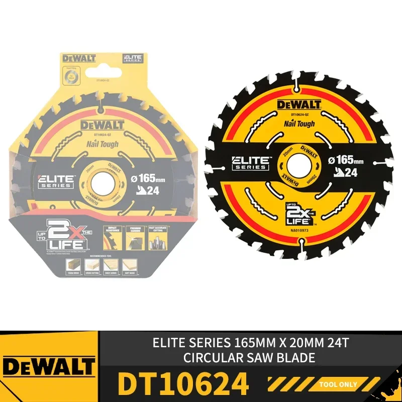 DEWALT DT10624 DT10640 165MM 20MM 24T/40T CIRCULAR SAW BLADE ELITE SERIES ELITE Circular Saw Blade Power Tool Accessories