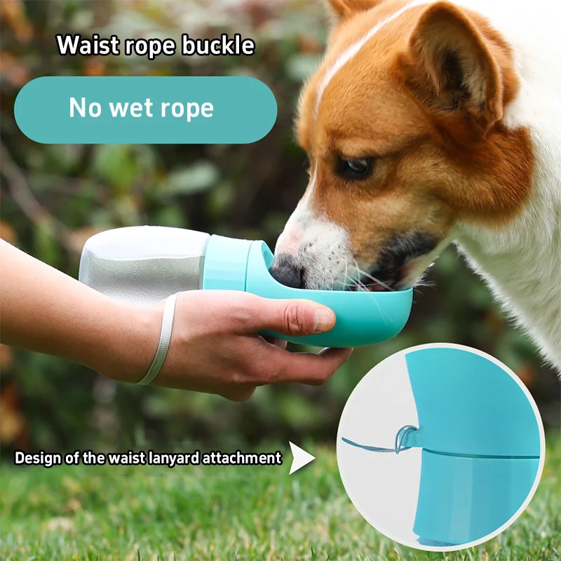 Botella de agua portátil de 300/500ml para perros pequeños y medianos, gatos, paseos al aire libre, bebederos para mascotas, botella para perros, accesorios para mascotas