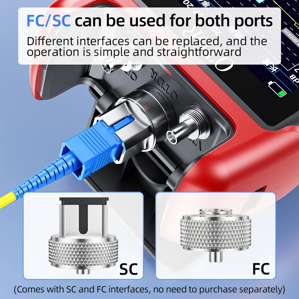SAIVXIAN Mini OTDR Fiber Optic Reflectometer S-900D with 6 Functions VFL OLS OPM Event Map  Ethernet CableTester Touch screen