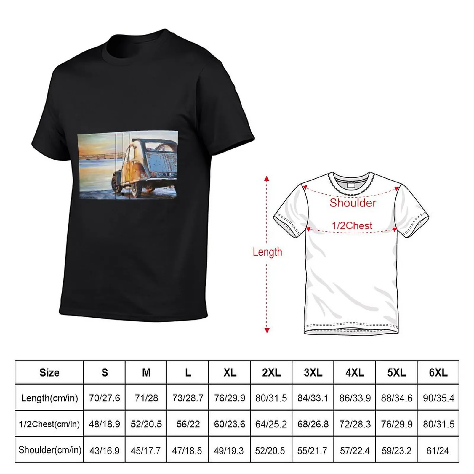 Wreckless Abandonment Art Citroen 2CV Bootlid Number 28 T-Shirt tees korean fashion oversized t shirt men