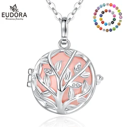 Eudora 20mm fashion Crystal Tree Cage Harmony Ball Chime Bell Pendant Angel Caller Bola Necklace for Baby Pregnancy Jewelry K168