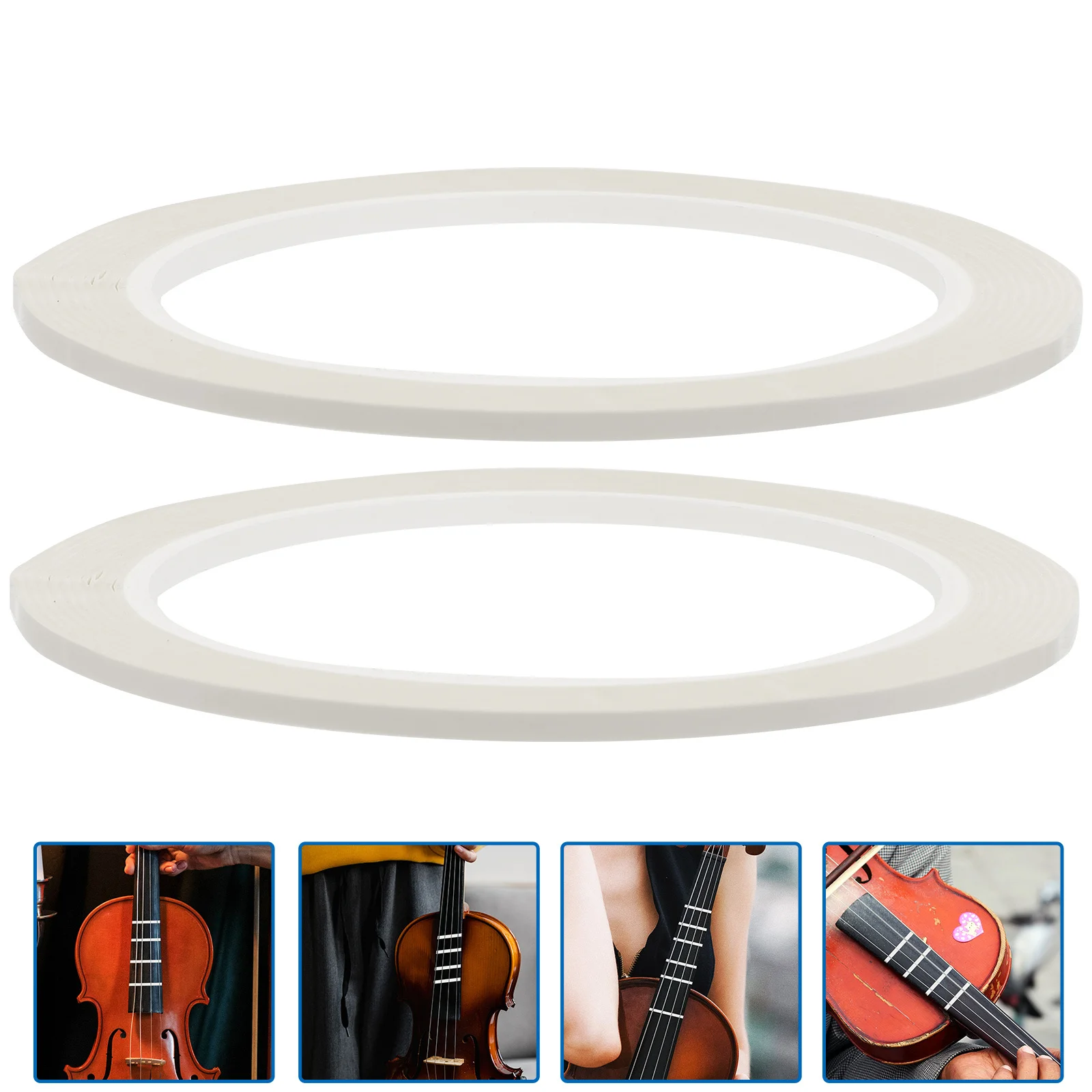 

2 Rolls Fretboard Fingering Tape for Violin Cello Beginner Violin Finger Placement Learning Aid Fretboard Stickers Tape