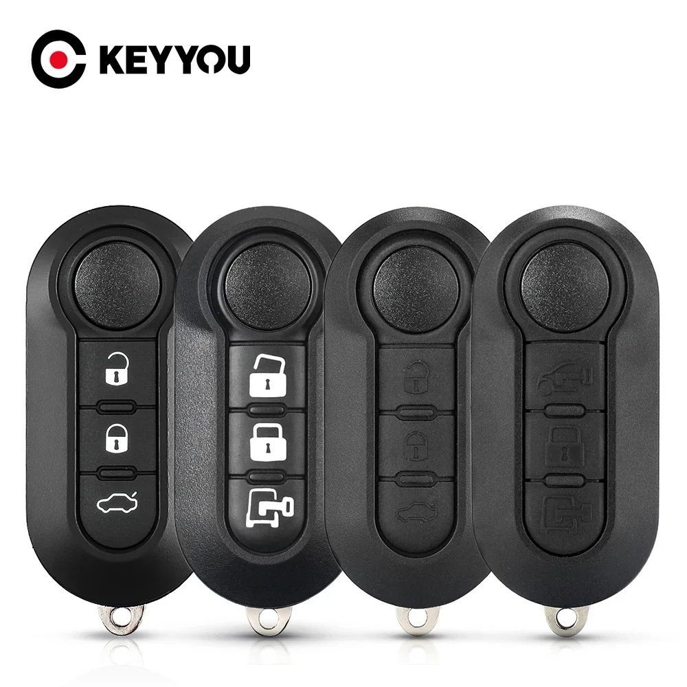 

KEYYOU 8PCS Remote Car Key Shell Case For Fiat 500 Panda Punto Bravo Ducato Peugeot Boxer Citroen Jumper Replacement Flip Key