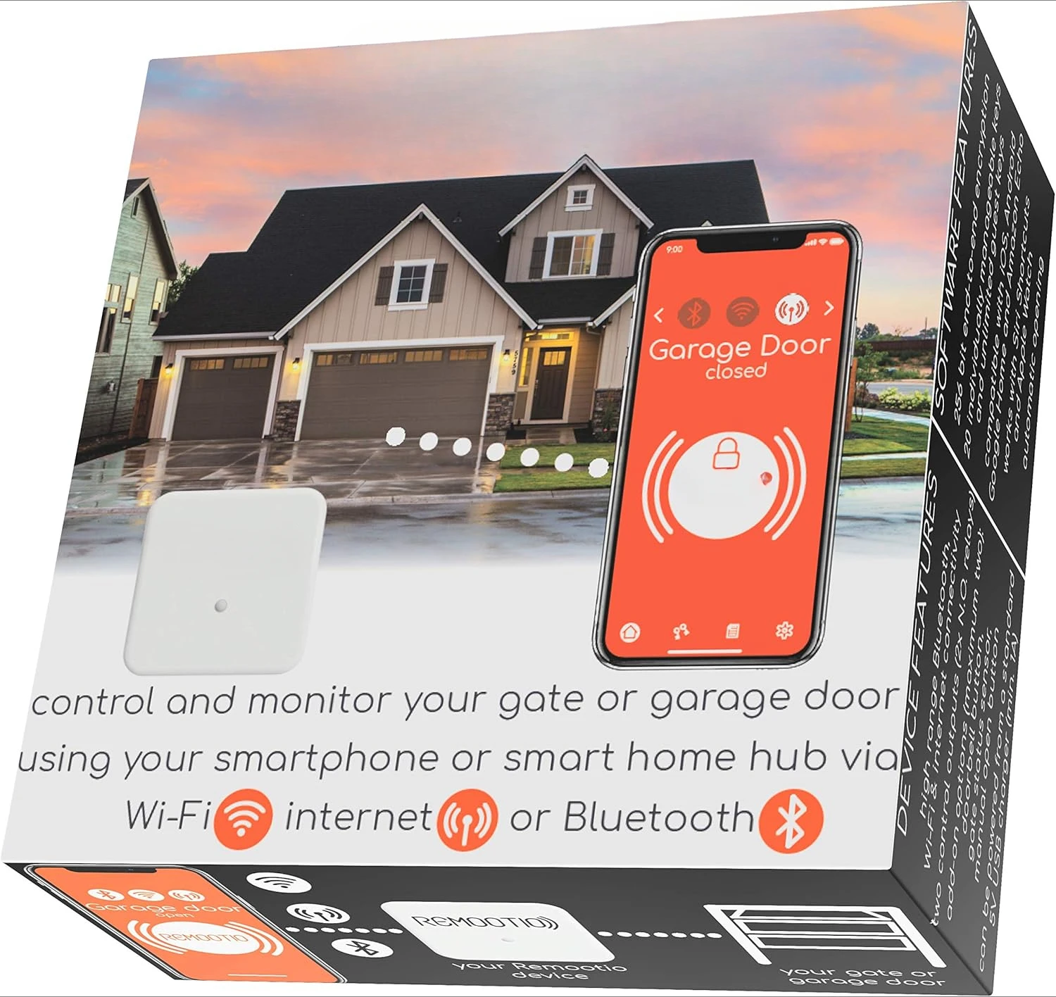 2 WiFi and Bluetooth Smart Garage Door opener with iOS and Android , Apple Home (HomeKit),Amazon Alexa, Google Home,SmartThings